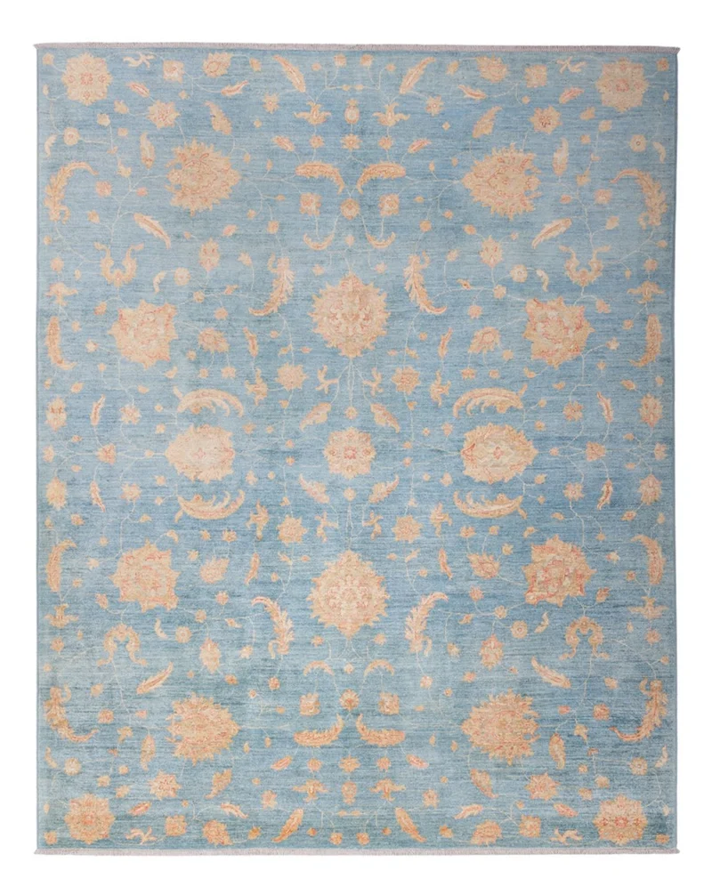 Ziegler Modern Teppich 252x309cm - Orientteppich - hellblau