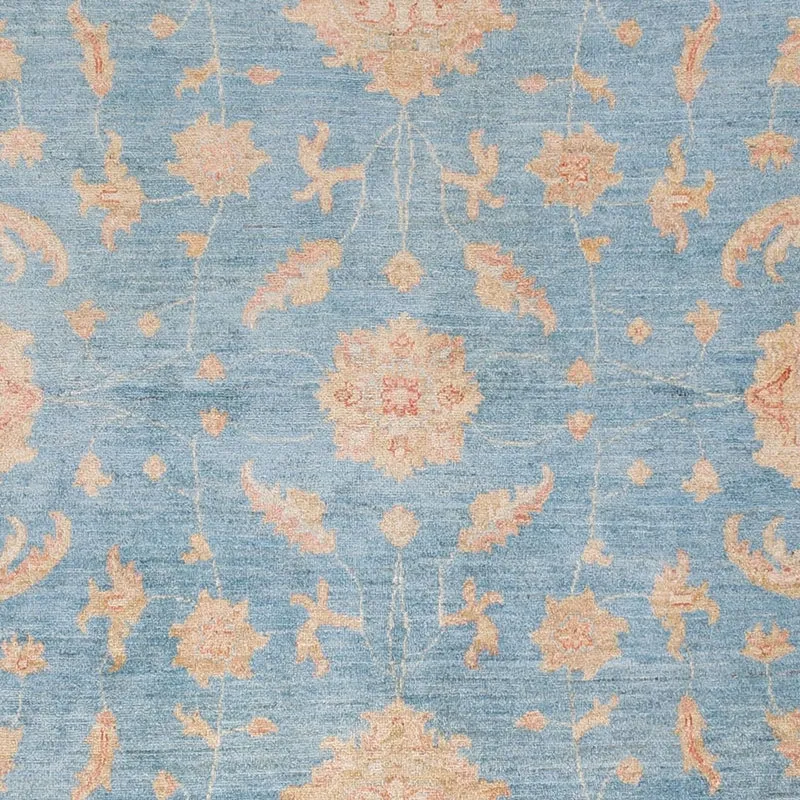 Ziegler Modern Teppich 252x309cm - Orientteppich - hellblau