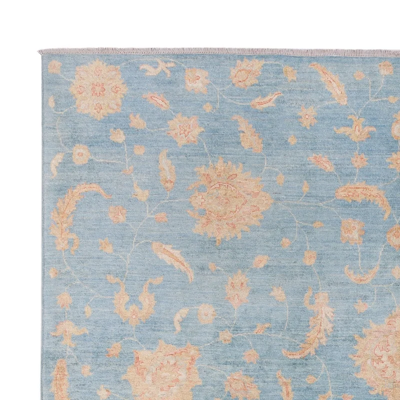 Ziegler Modern Teppich 252x309cm - Orientteppich - hellblau