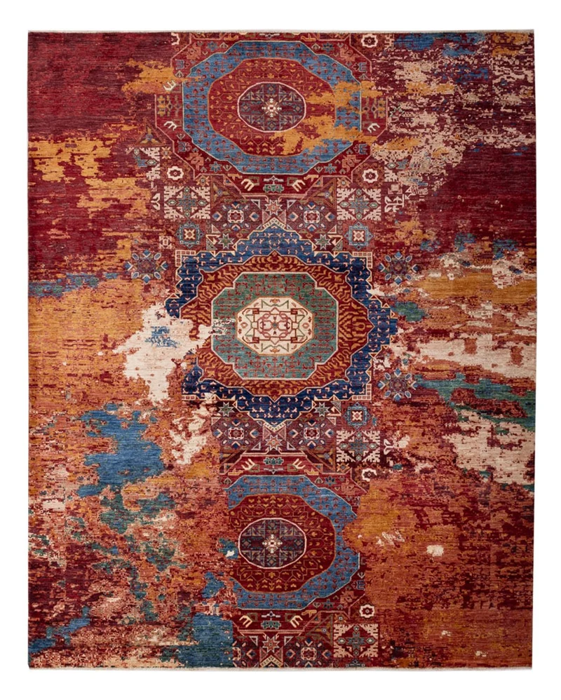 Designer Teppich 245x305cm - mehrfarbig