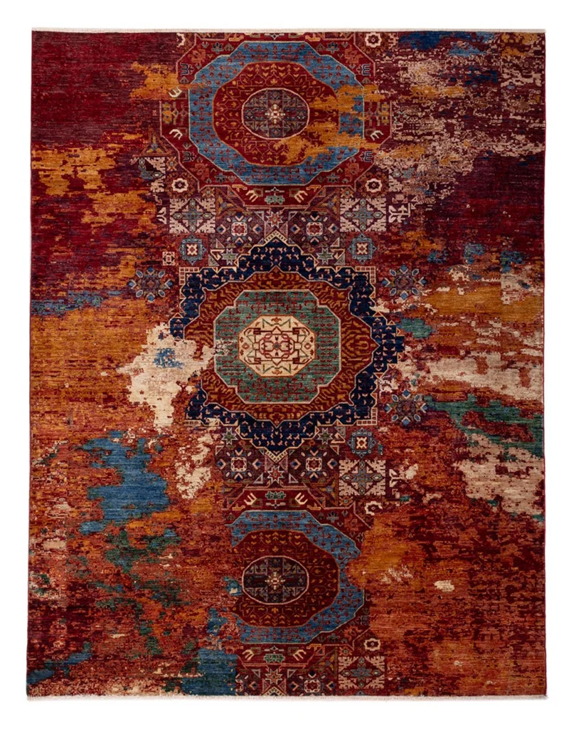 Designer Teppich 237x304cm - mehrfarbig