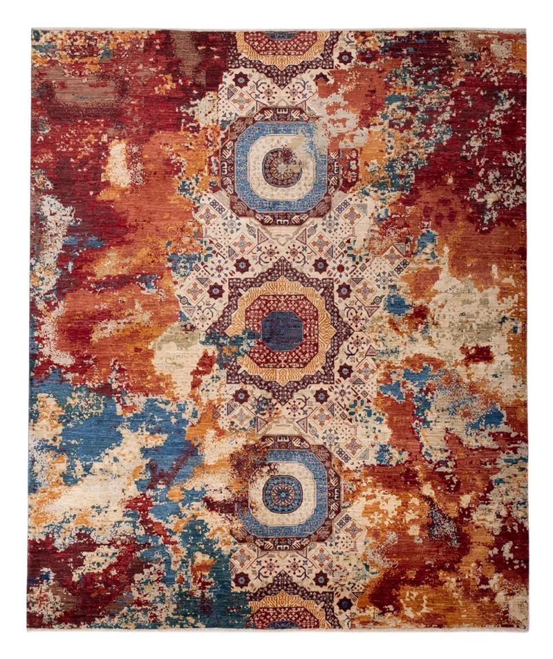 Designer Teppich 247x292cm - mehrfarbig