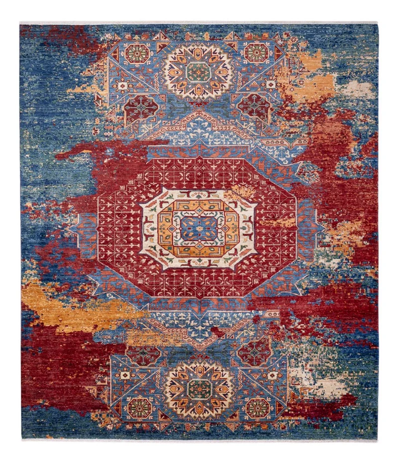 Designer Teppich 247x288cm - mehrfarbig