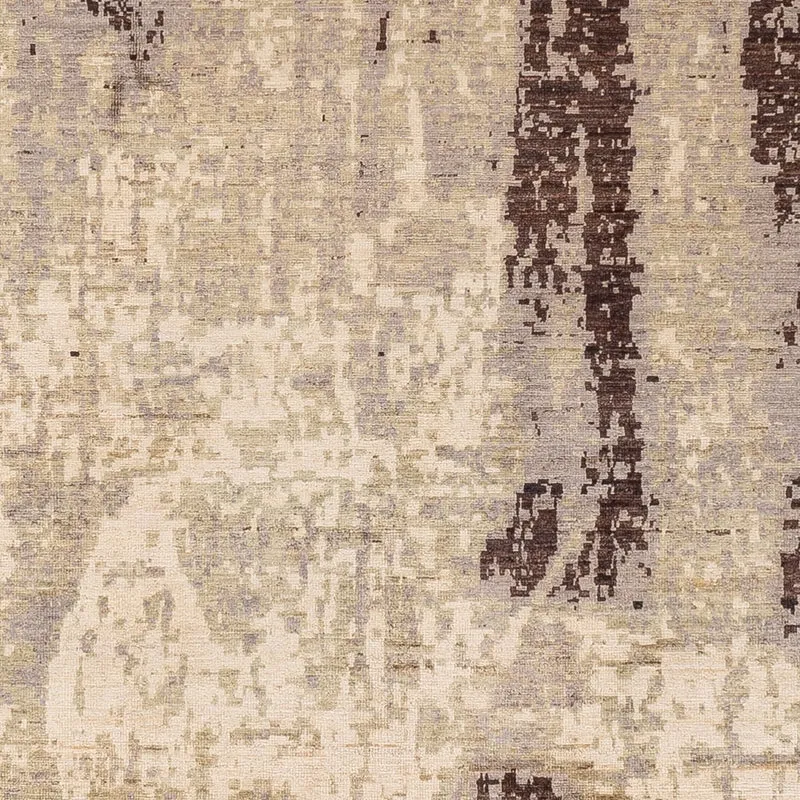 Designer Teppich - 209 x 300 cm - silber