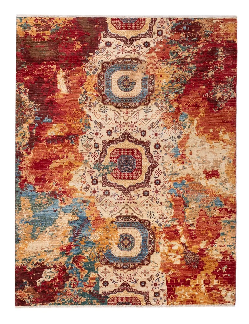 Designer Teppich 155x200cm - mehrfarbig