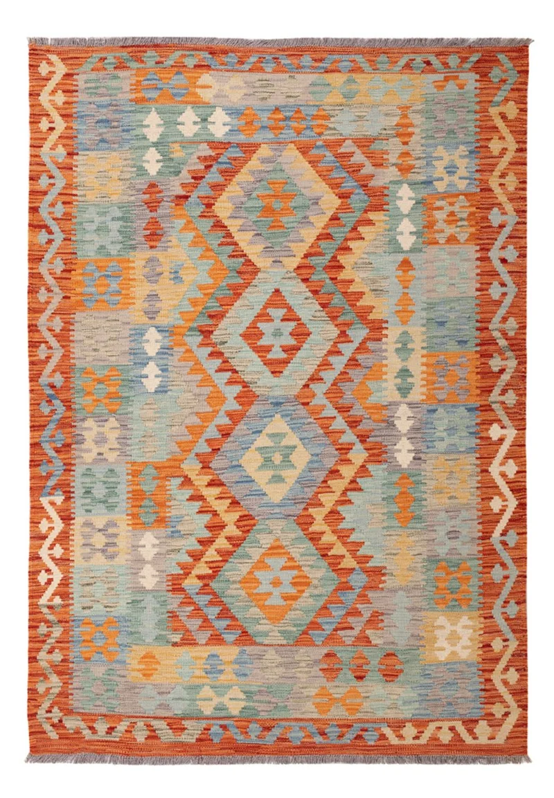 Kelim Maimene Teppich 130x191cm - mehrfarbig