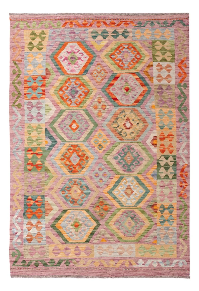 Kelim Maimene Teppich 127x187cm - mehrfarbig