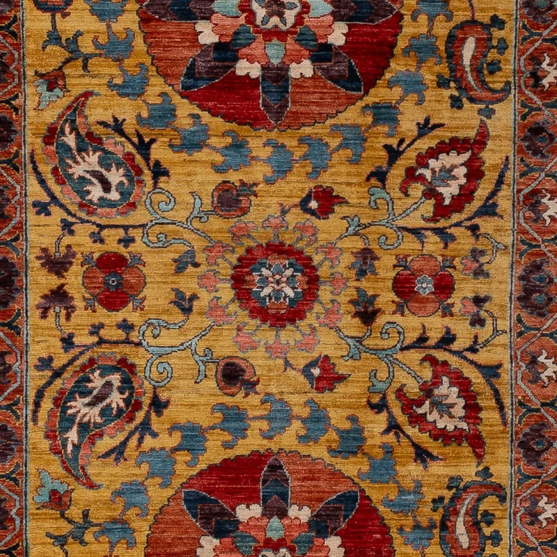 Ariana Teppich 208x271cm - Orientteppich - gold