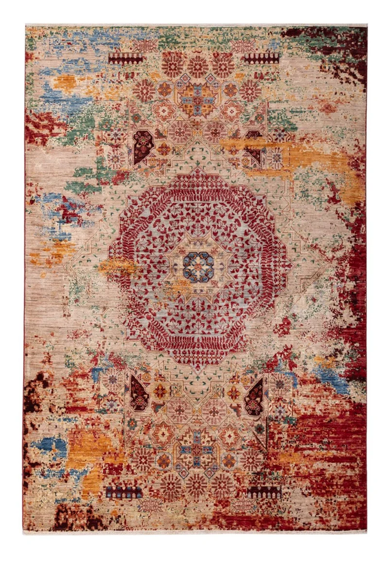 Designer Teppich 169x236cm - mehrfarbig