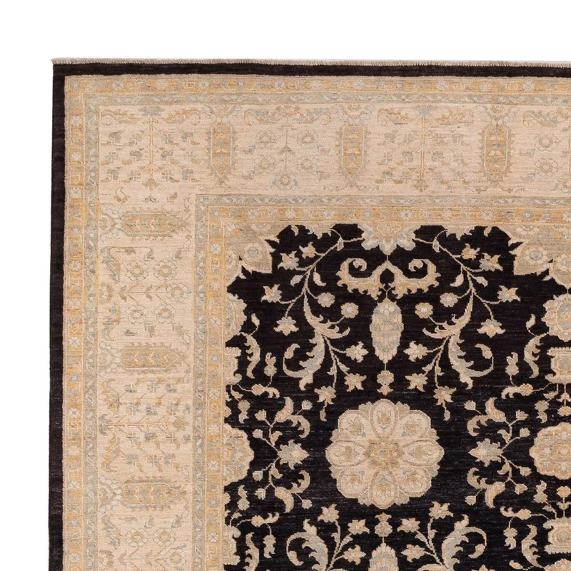 Ziegler Teppich 251x302cm - Orientteppich - schwarz
