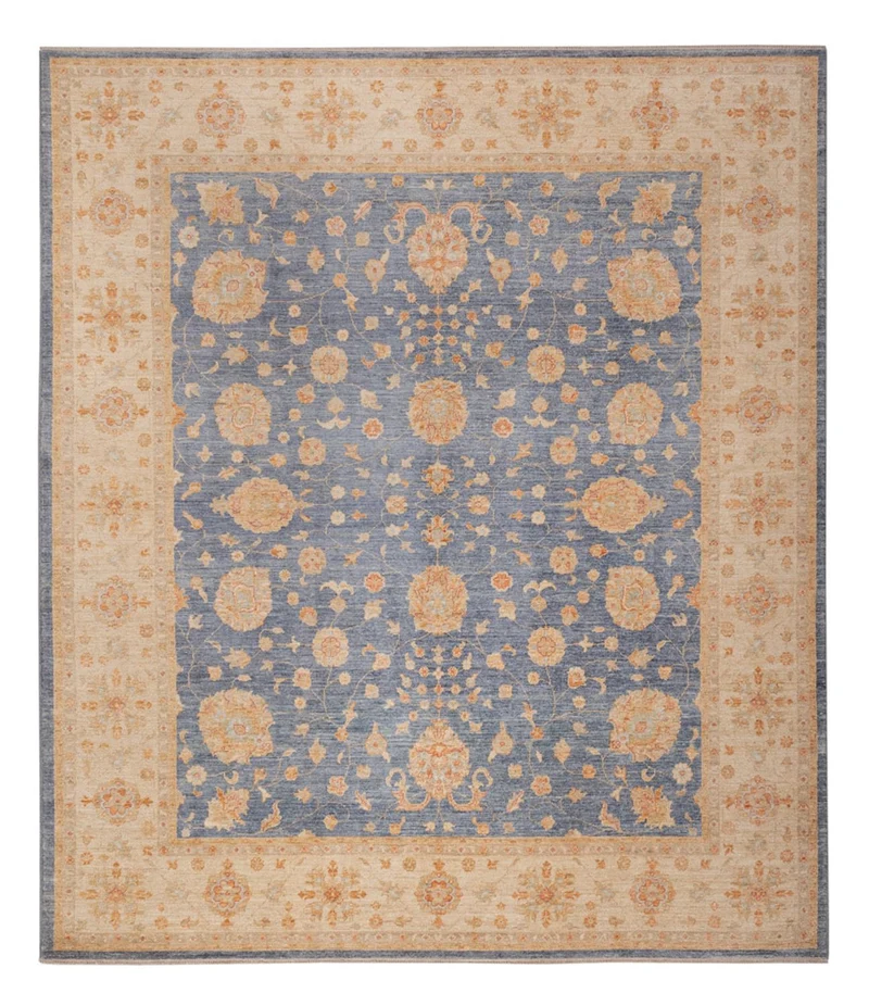 Ziegler Teppich 252x298cm - Orientteppich - blau