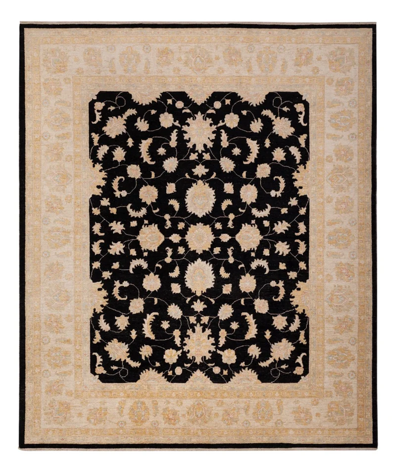 Ziegler Teppich 253x298cm - Orientteppich - schwarz