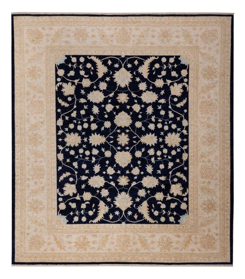 Ziegler Teppich 259x290cm - Orientteppich - schwarz