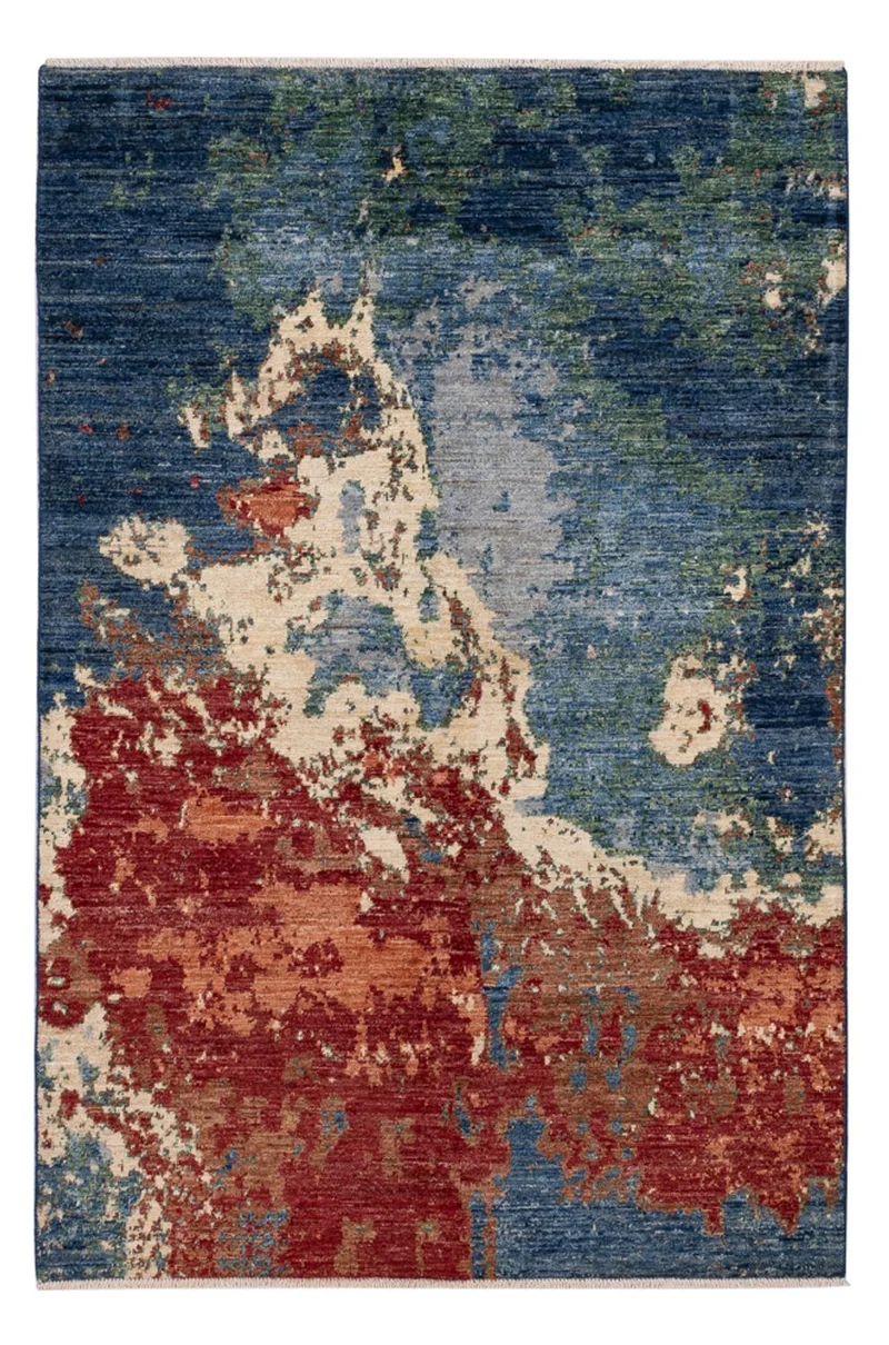 Designer Teppich 122x187cm - mehrfarbig