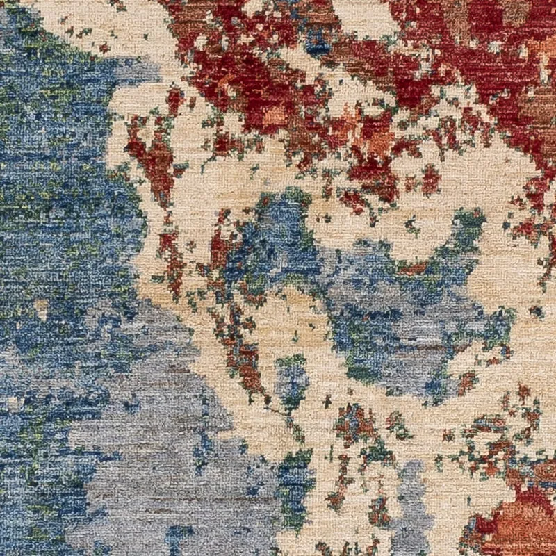 Designer Teppich 122x187cm - mehrfarbig