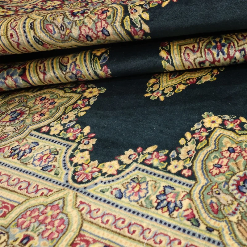 Kerman Teppich 90x152cm - Perserteppich - dunkelgrün