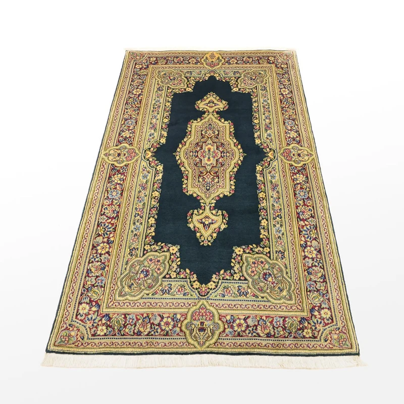 Kerman Teppich 90x152cm - Perserteppich - dunkelgrün