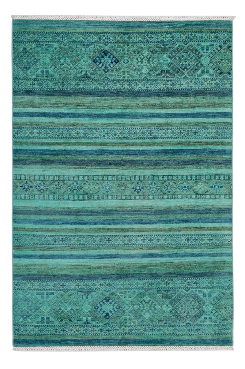 Ziegler Modern Teppich 118x177cm - Orientteppich - türkis
