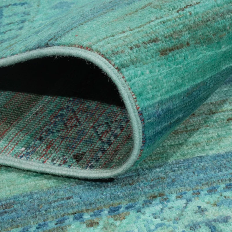Ziegler Modern Teppich 118x177cm - Orientteppich - türkis