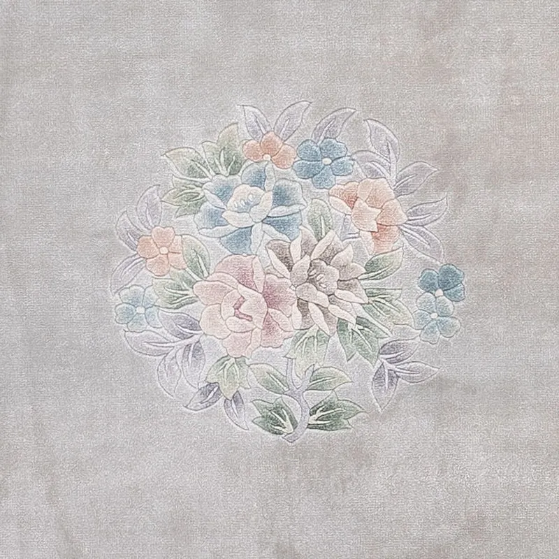 China Seide Teppich 123x185cm - Orientteppich - grau