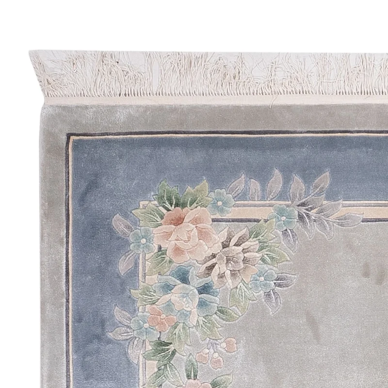 China Seide Teppich 123x185cm - Orientteppich - grau