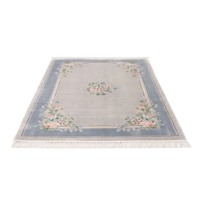 China Seide Teppich 123x185cm - Orientteppich - grau