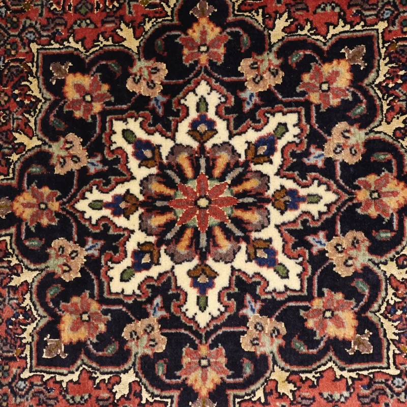 Bidjar Teppich 92x147cm - Perserteppich - dunkelrot