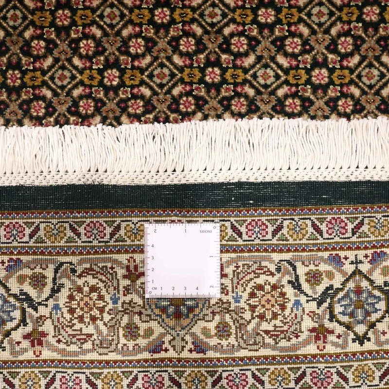 Täbriz - 50 Raj Teppich 106x144cm - Perserteppich - olivgrün