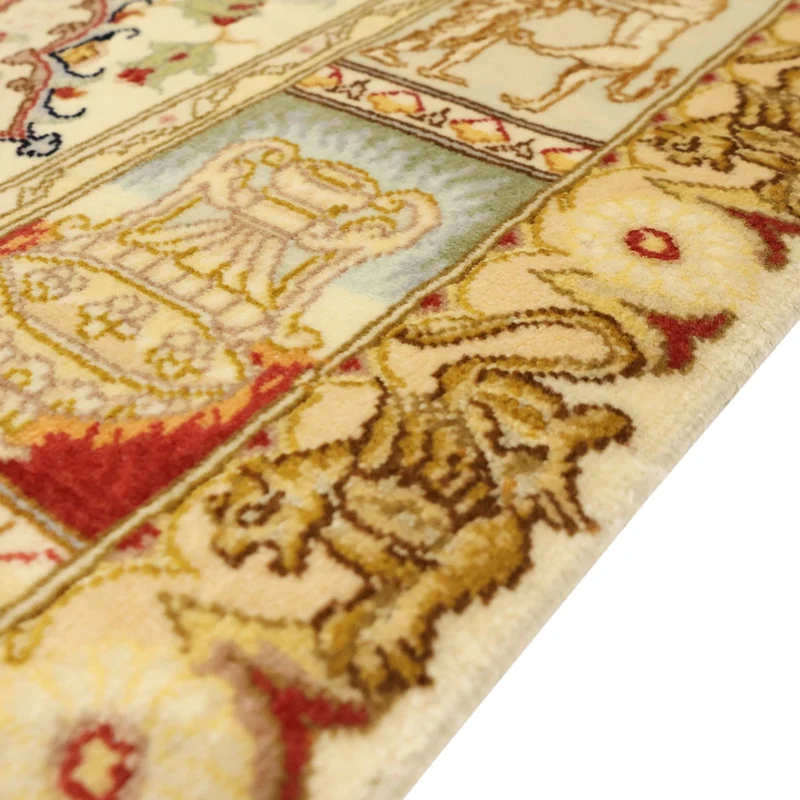 Täbriz - 50 Raj Teppich 101x160cm - Perserteppich - beige