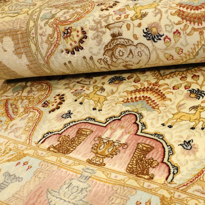 Täbriz - 50 Raj Teppich 101x160cm - Perserteppich - beige