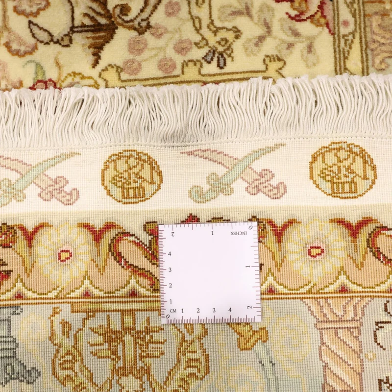 Täbriz - 50 Raj Teppich 101x160cm - Perserteppich - beige