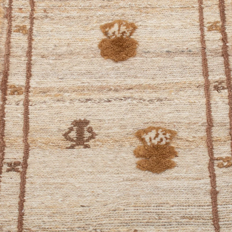 Gabbeh Persisch Teppich 73x142cm - Perserteppich Wollteppich - beige