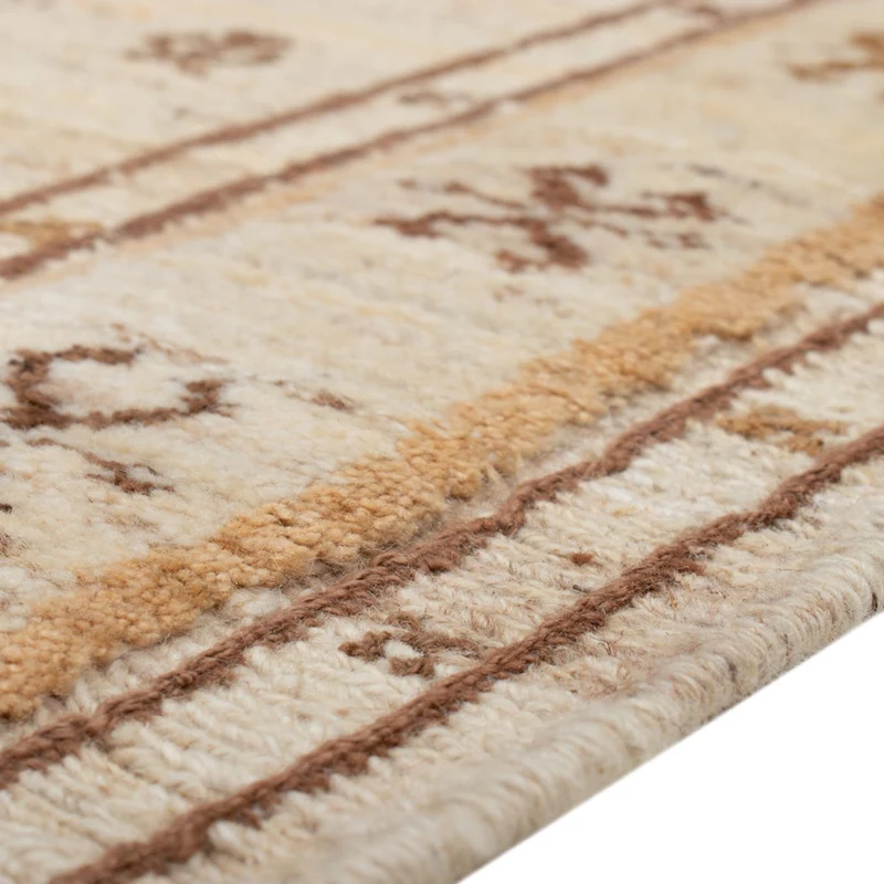 Gabbeh Persisch Teppich 73x142cm - Perserteppich Wollteppich - beige