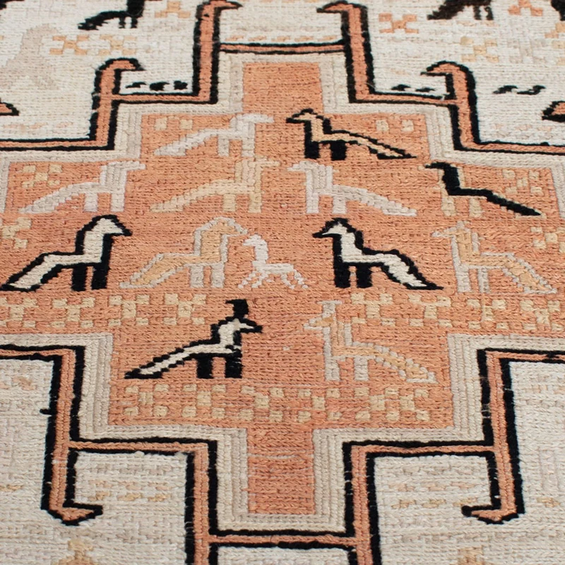 Kelim Seide Teppich 65x101cm - beige