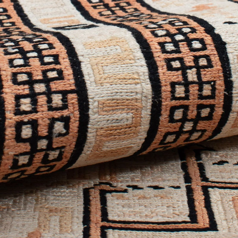 Kelim Seide Teppich 65x101cm - beige