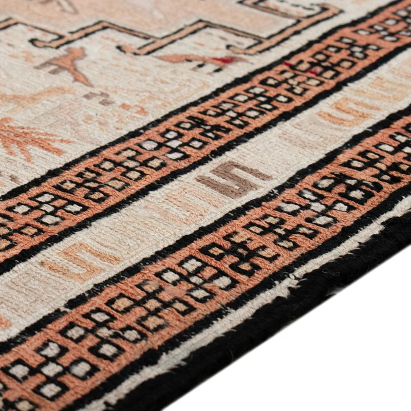 Kelim Seide Teppich 62x103cm - beige