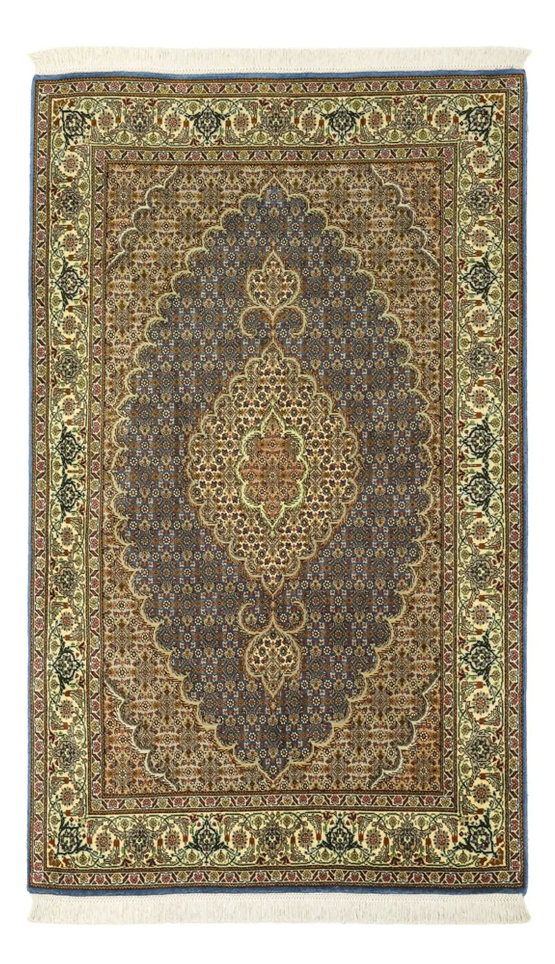 Täbriz - 50 Raj Teppich 96x158cm - Perserteppich - olivgrün