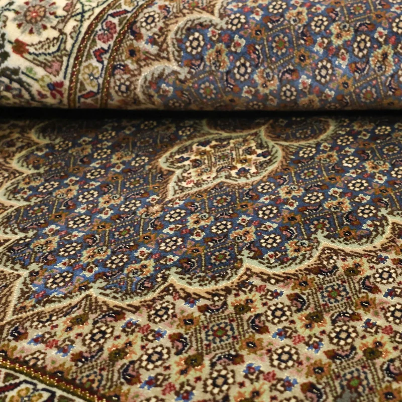 Täbriz - 50 Raj Teppich 96x158cm - Perserteppich - olivgrün