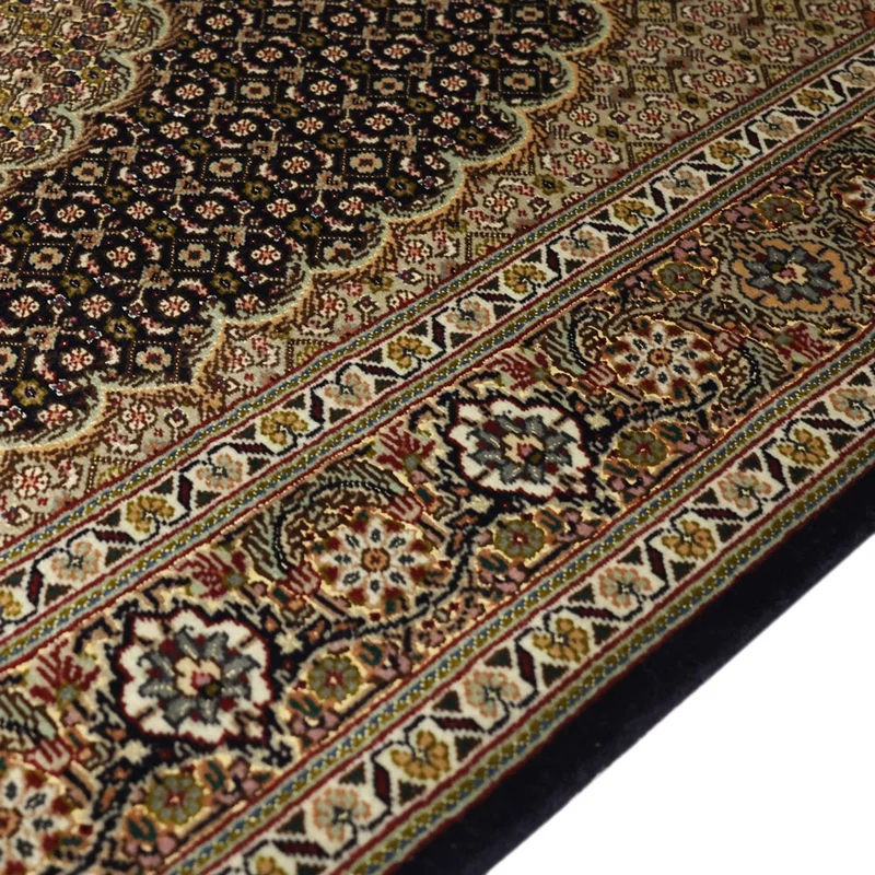 Täbriz - 50 Raj Teppich 99x150cm - Perserteppich - dunkelbeige