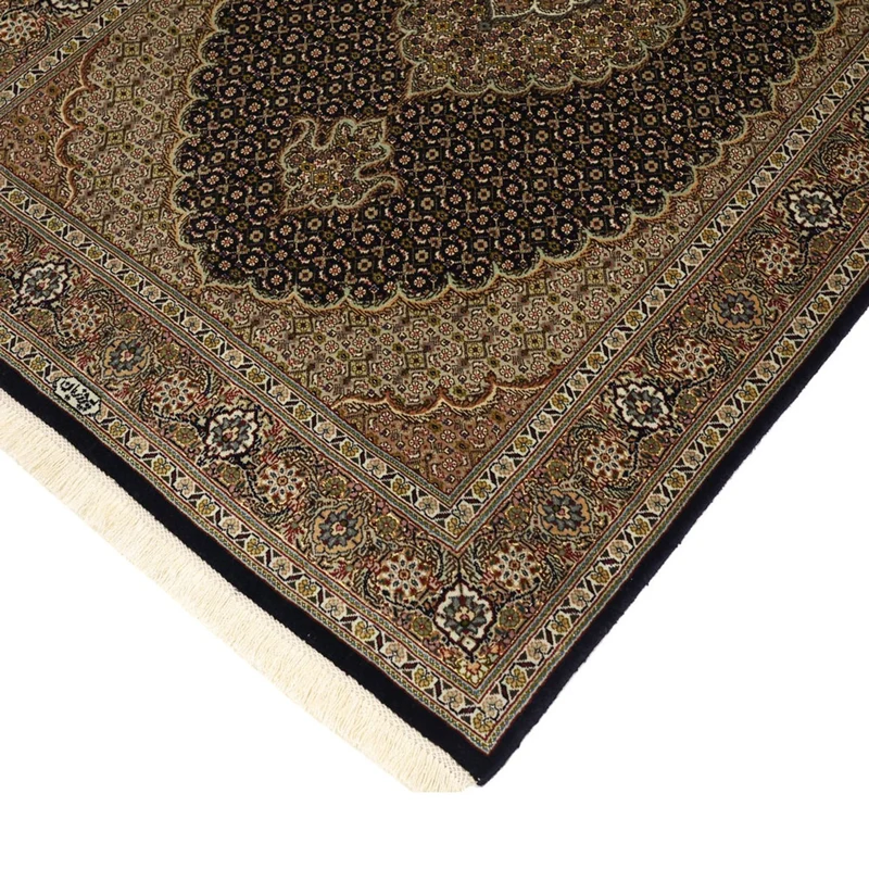 Täbriz - 50 Raj Teppich 99x150cm - Perserteppich - dunkelbeige