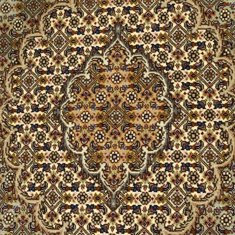 Täbriz - 50 Raj Teppich 101x150cm - Perserteppich - sand