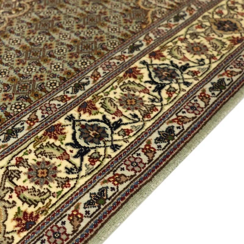 Täbriz - 50 Raj Teppich 101x150cm - Perserteppich - sand