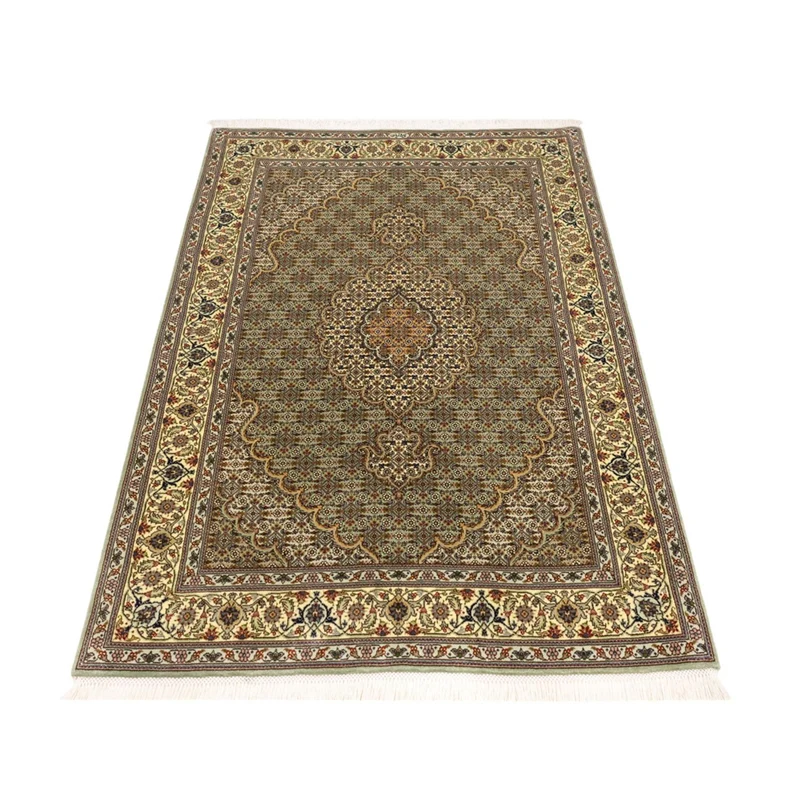 Täbriz - 50 Raj Teppich 101x150cm - Perserteppich - sand