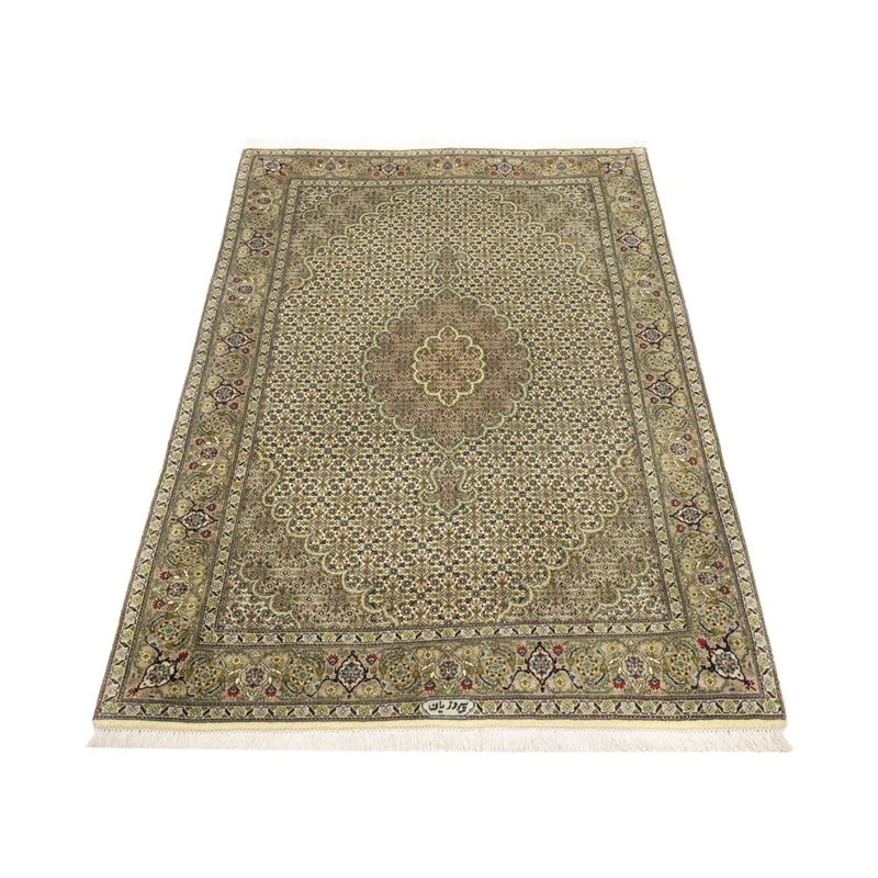 Täbriz - 50 Raj Teppich 105x148cm - Perserteppich - sand