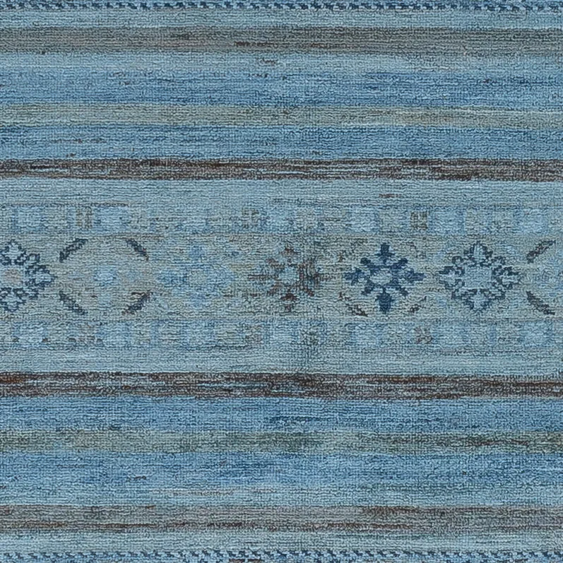 Shal Teppich 123x181cm - Orientteppich - hellblau
