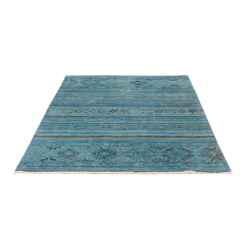Shal Teppich 123x181cm - Orientteppich - hellblau