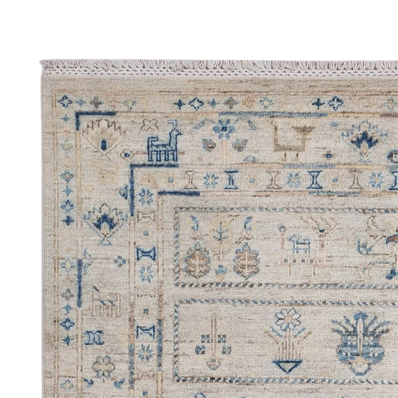 Designer Teppich 121x185cm - silber