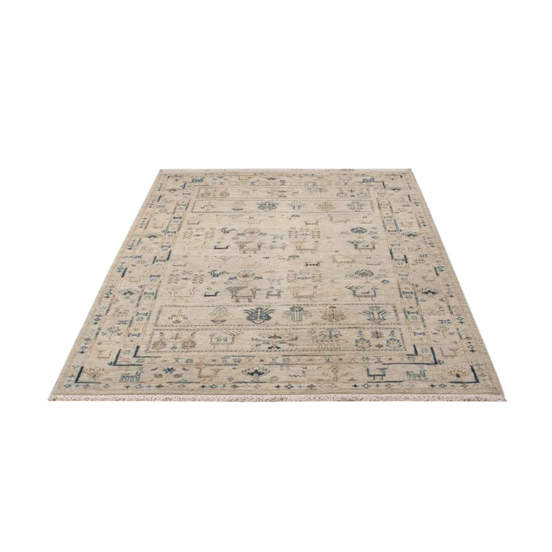 Designer Teppich 121x185cm - silber