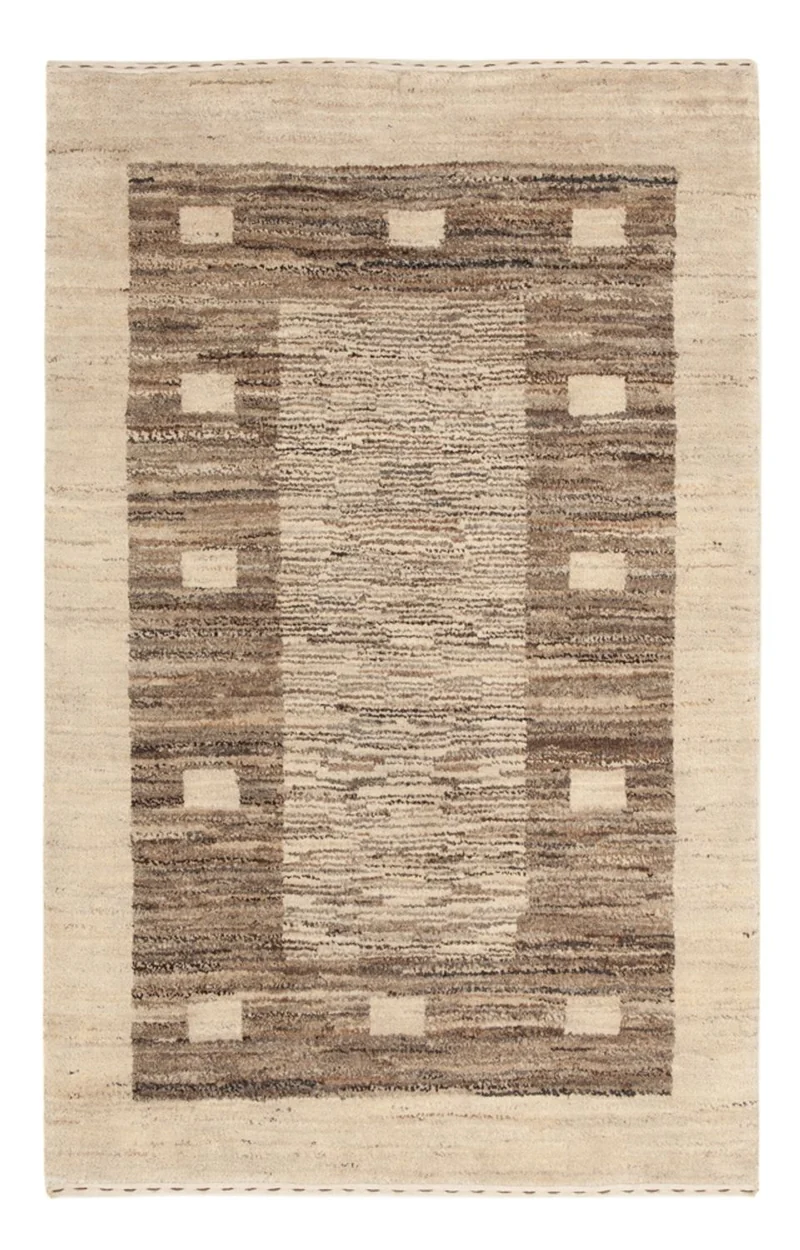 Gabbeh Persisch Teppich 76x122cm - Perserteppich Wollteppich - natur