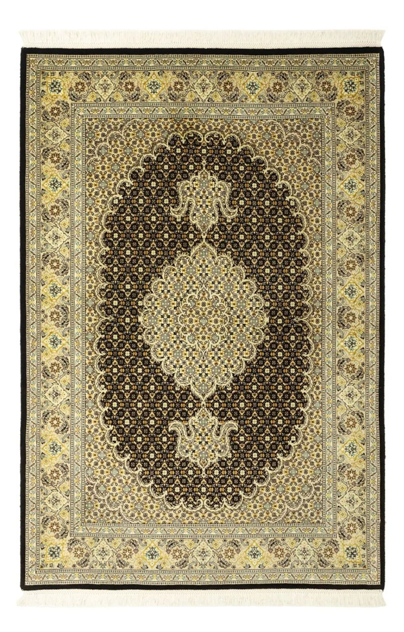 Täbriz - 50 Raj Teppich 100x148cm - Perserteppich - olivgrün